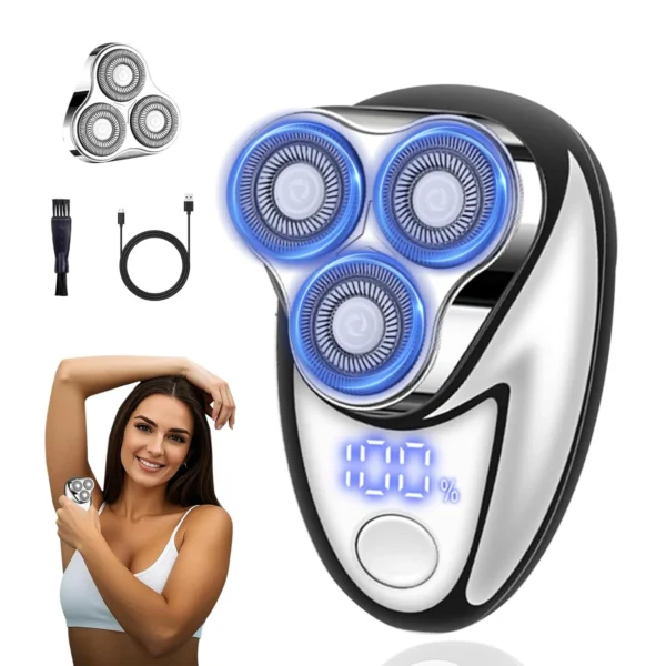 Portable Electric Shaver — Compact, Quiet, Digital Battery